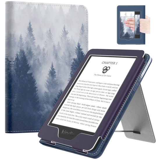 Picture of MoKo Case Fits All-New 6" Kindle (11th Generation, 2022 Release)/ Kindle (10th Gen,2019)/ Kindle (8th Gen, 2016), Ultra Lightweight PU Shell Cover with Auto Wake/Sleep for Kindle 2022, Gray Forest