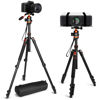 Picture of Tripod for Camera with Handle, 2 in1 Camera Tripods & Monopods with Removable Tray, Heavy Duty Tripod for DSLR Camera Projector and Sheet Music, Extra Metal Spikes and Carry Bag.