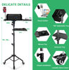 Picture of Asltoy Projector Tripod Stand with Wheels Adjustable Height Laptop Tripod Stand Treadmill Laptop Stand with 2 Shelves Phone Holder Projector Tripod Music Stand Office Home Portable Laptop Floor Stand