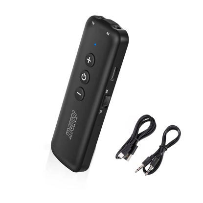 Picture of Bluetooth 5.0 Transmitter 3 in 1,Bluetooth Receiver,Wireless Adapter, Bluetooth Audio Adapter with 3.5mm AUX Stereo Output for TV, PC, car, Headset, Headphone, Earphone, Earbud