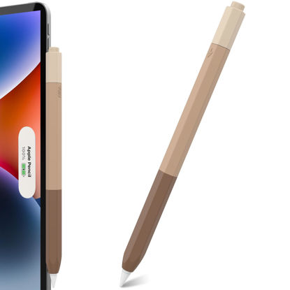 Picture of CUBETOOU Classic Hexagon Case for Apple Pencil 2nd Generation Gradient Color Case Apple Pencil Pro Silicone Protective Cover (Gradient Brown)