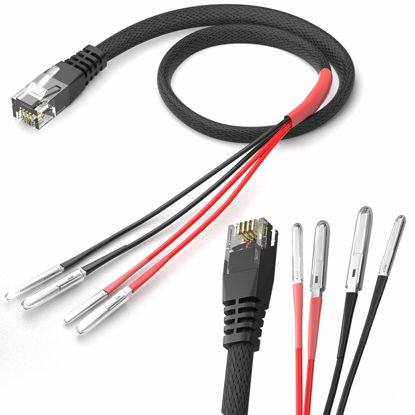 Picture of Radar Detector Hardwire Kit for Escort, Uniden R1 R3 R7, Beltronics Valentine One Radar Detector Power Cord | 12" Mirror Tap Wire with RJ11 Jack, Dual Size Pins and Inline Fuse Radar Kit