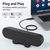 Picture of INGA Computer Speakers for Desktop PC, USB Monitor Speaker Bar with Clip-On, Wired Desk Speakers with HD Stereo Loud Sound, Laptop Speaker Mini Sound Bar, Easily Clamps to Monitor