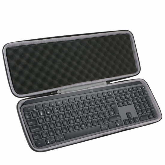 Picture of co2CREA Hard Case Replacement for Logitech MX Keys S/MX Keys Advanced Wireless Illuminated Keyboard (Case for MX Keys Keyboard, Black Case)