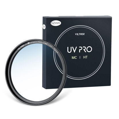 Picture of VILTROX 52mm MC UV Protection Filter with 18 Multi-Layer Coatings UHD/Hydrophobic/Scratch Resistant Aluminum Alloy Ultra-Slim Frame UV Filter Compatible with Canon Nikon Sony Fuji DSLR Camera Lens