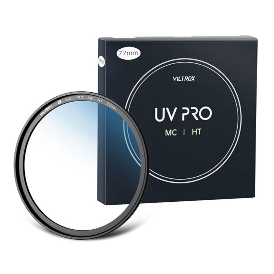 Picture of VILTROX 77mm MC UV Protection Filter with 18 Multi-Layer Coatings UHD/Hydrophobic/Scratch Resistant Aluminum Alloy Ultra-Slim Frame UV Filter Compatible with Canon Nikon Sony Fuji DSLR Camera Lens