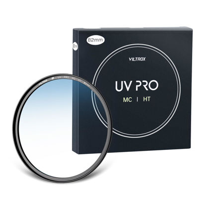 Picture of VILTROX 82mm MC UV Protection Filter 18 Multi-Layer Coatings UHD Camera Lens UV Filter, Ultra Hard Coating, Nano Coating, Hydrophobic, Scratch Resistant Ultra-Slim UV Filter for 82mm Camera Lens