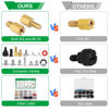 Picture of 510 Pcs Computer Screw Set, PC Case Motherboard Standoffs Screws #6-32 Male to M3 Female Standoffs Sets for Personal Computer Screw Standoffs Set Kit for PC Case Motherboard HDD SSD CD-ROM Hard Drive
