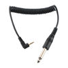 Picture of 2.5mm to 6.35mm 1/4" Flash Sync Cable Cord Camera Strobe Lighting Speedlight Trigger Connect Spring Coiled Wire for Camera Studio Strobe Lighting Trigger