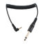 Picture of 2.5mm to 6.35mm 1/4" Flash Sync Cable Cord Camera Strobe Lighting Speedlight Trigger Connect Spring Coiled Wire for Camera Studio Strobe Lighting Trigger