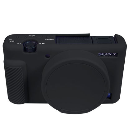 Picture of Camera Case for Sony ZV-1, ZV1 Camera Cover Silicone Camera Sleeve with Buttons Prompts Removable Lens Cap, Camera Body Skin Protective Case for Sony ZV 1 Digital Camera -Black