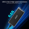 Picture of JOIOT 1TB Portable External SSD - Up to 540MB/s, USB 3.1 Type C Flash Drive External Solid State Drive, Portable SSD Type A to C Cable for PC/Laptop/Mac/Android/Linux