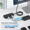 Picture of ANYPLUS USB Hub, Multiport USB Splitter Adapter, 2 ft Long Cable USB 3.0 Hub, USB Extender for Laptop, PC, iMac, Surface Pro, MacBook, Mac Pro, Flash Drive, XPS, Mouse, HDD