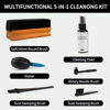 Picture of Micscrew Vinyl Record Cleaning Kit, All-in-One Record Care Kit with Record Brush and Vinyl Cleaning Brush, Record Cleaning kit with Cleaning Solution