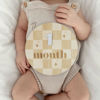 Picture of Monthly Baby Milestone Signs - Baby Monthly Milestone Wooden Circles for 1-12 Month Photos & Gender Neutral Announcement Cards (Caro)