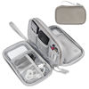 Picture of FYY Electronic Organizer, Travel Cable Organizer Bag Pouch Electronic Accessories Carry Case Portable Waterproof Double Layers Storage Bag for Cable, Charger, Phone, Earphone, Medium Size- Khaki
