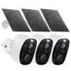 Picture of Rraycom 3pc Solar Security Cameras Wireless Outdoor, 2K Battery Powered Security Cameras, WiFi Security Cameras for Home Outside, Color Night Vision, AI Motion Detection, 2-Way Audio, IP65, SD/Cloud