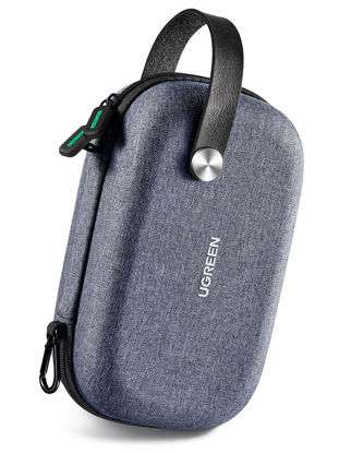 Picture of UGREEN Electronics Travel Organizer Hard Case, Double Layer Cord Organizer Bag External Hard Drive Carrying Case Compatible with WD Segate Toshiba Travel Case For Charger Hub SD Card Travel Essentials