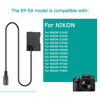 Picture of Raeisusp EP5A USB Cable + QC3.0 Adapter + EN-EL14 Dummy Battery for Nikon P7800 P7100 D5600 D5500 D5200 D5100 D3200 D3100 D3300 etc