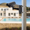 Picture of WiTi Universal Vertical Pole Mount for Security Camera, Solid Metal Mounting Corner Bracket with 2 Loops, Suitable for CCTV Cameras LED Wall/Stage Lights, Solar Panels
