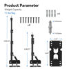 Picture of Takerers Ring Light Wall Mount: Save Space, 180º Flexible Rotation - Wall Mount Triangle Boom Arm with 3/8 & 1/4 Screw for Photography Light, Max Length 43 inch