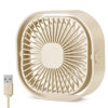 Picture of Small USB Desk Fan, 4 Inch Quiet Mini Table Fan,3 Speeds Portable Desktop Fan, 360°Rotatable Little Personal Fan,Small Cooling Fan with USB Cable,Mini Fan for Home Office Bedroom Summer Gift (Apricot)