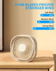 Picture of Small USB Desk Fan, 4 Inch Quiet Mini Table Fan,3 Speeds Portable Desktop Fan, 360°Rotatable Little Personal Fan,Small Cooling Fan with USB Cable,Mini Fan for Home Office Bedroom Summer Gift (Apricot)