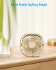 Picture of Small USB Desk Fan, 4 Inch Quiet Mini Table Fan,3 Speeds Portable Desktop Fan, 360°Rotatable Little Personal Fan,Small Cooling Fan with USB Cable,Mini Fan for Home Office Bedroom Summer Gift (Apricot)