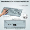 Picture of Wireless Keyboard and Mouse Combo, ULSOU 2.4G Full-Sized Ergonomic Computer Keyboard with Wrist Rest and 3 Level DPI Adjustable Wireless Mouse for Windows, Mac OS Desktop/Laptop/PC(Grey)