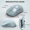 Picture of Wireless Keyboard and Mouse Combo, ULSOU 2.4G Full-Sized Ergonomic Computer Keyboard with Wrist Rest and 3 Level DPI Adjustable Wireless Mouse for Windows, Mac OS Desktop/Laptop/PC(Grey)