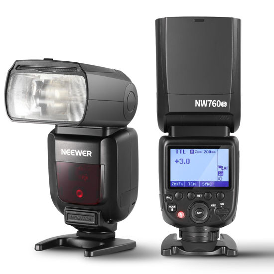 Picture of NEEWER NW760-S TTL Flash Speedlite Compatible with Sony DSLR Cameras, 76Ws GN60 2.4G 1/8000s HSS Speedlight, TCM Conversion, 230 Full Power Flashes, 0.1-2.7s Fast Recycling Flashlight