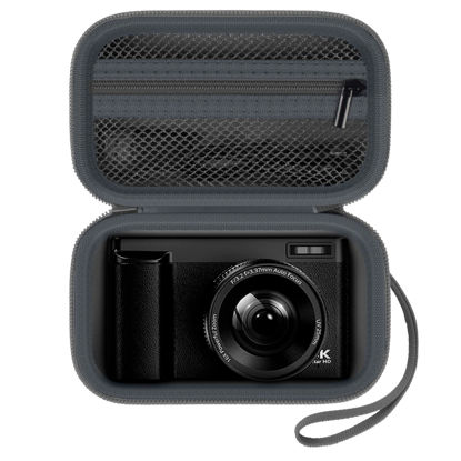 Picture of Digital Camera Case Compatible with TEBNGIHNM for Duluvulu for Oiadek for zheozeig for Zostuic for Toiauaha 4K Vlogging Camera. Storage Holder Bag for Canon PowerShot Camera (Box Only) - Grey