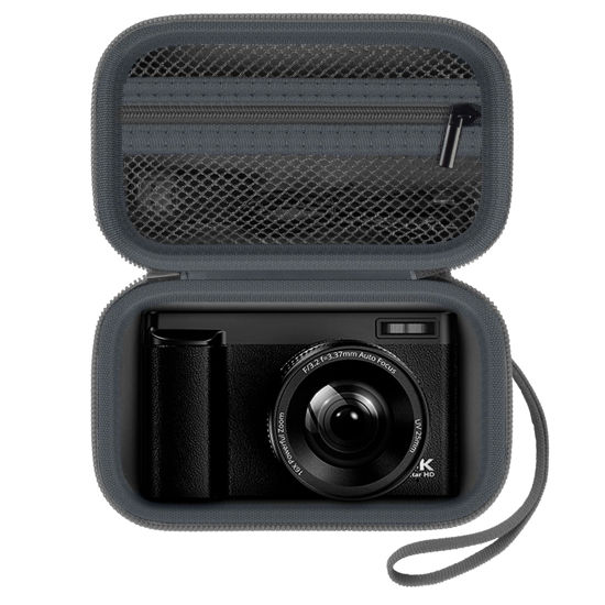 Picture of Digital Camera Case Compatible with TEBNGIHNM for Duluvulu for Oiadek for zheozeig for Zostuic for Toiauaha 4K Vlogging Camera. Storage Holder Bag for Canon PowerShot Camera (Box Only) - Grey