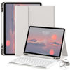 Picture of GKABXY New Keyboard Case for iPad 10th Generation 2022 10.9 Inch, Detachable Wireless Bluetooth Keyboard, Smart Case with Soft TPU Back Shell with Pencil Holder, Auto Sleep/Wake, Gray