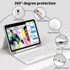 Picture of GKABXY New Keyboard Case for iPad 10th Generation 2022 10.9 Inch, Detachable Wireless Bluetooth Keyboard, Smart Case with Soft TPU Back Shell with Pencil Holder, Auto Sleep/Wake, Gray