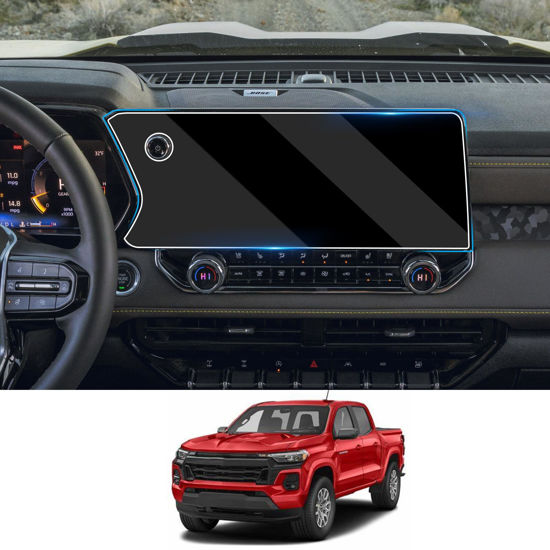 Picture of Moonlinks Compatible with 2024 2023 Chevrolet Colorado Z71/ZR2 11.3" Tempered Glass Screen Protector，9H Hardness Display Screen Protector 11.3Inch for 2023 2024 GMC Canyon AT4/Denali/AT4X/Elevation