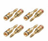Picture of Accessonico 4 Pairs 8 Plugs Speaker Banana Plugs Gold Plated - Open Screw Type Brass Connector for Speaker Stereo Wire, Home Theater Audio (8 pcs/4 Red 4 Black)