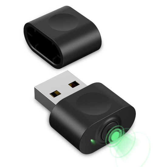Picture of HOTLIFE Undetectable Mouse Jiggler, USB Mouse Mover Device Keeps PC Awake, Driver-Free Mouse Wiggler Auto Shaker with 3 Mode Switch Button to Keep Laptop Computer Screen Active, Black