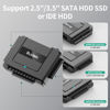 Picture of SUIDEK USB 3.0 to IDE SATA Converter - External IDE Hard Drive Reader for Universal 2.5 3.5 inch HDD/SSD Hard Drive Disk, IDE SATA to USB C Adapter Kit with 12V/2A Power Adapter
