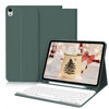 Picture of kenke Keyboard Case for iPad Air 11 Inch (M2) 2024, iPad Air 5th/4th Generation 10.9 Inch 2022/2020, Stand Folio Slim Cover with Pencil Holder, Magnetically Detachable Wireless Keyboard, Dark Green