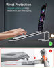 Picture of JCZT Laptop Stand for Desk, Aluminum Computer Riser with Wrist Rest Pad, Detachable Laptop Mount, Heavy Stable Laptops Holder for MacBook Air Pro, Dell, HP, 10 to 17 Inches Notebooks, Silver