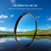 Picture of VILTROX 72mm MC UV Protection Filter 18 Multi-Layer Coatings UHD Camera Lens UV Filter, Ultra Hard Coating, Nano Coating, Hydrophobic, Scratch Resistant Ultra-Slim UV Filter for 72mm Camera Lens