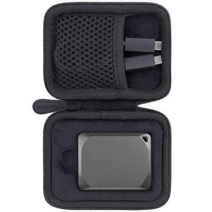 Picture of Aenllosi Hard Carrying Case Compatible with Crucial X9 / X9 Pro / X10 Pro 1TB/2TB/4TB Portable SSD,USB 3.2 External Solid State Drive & USB Cable Organizer(Case Only)