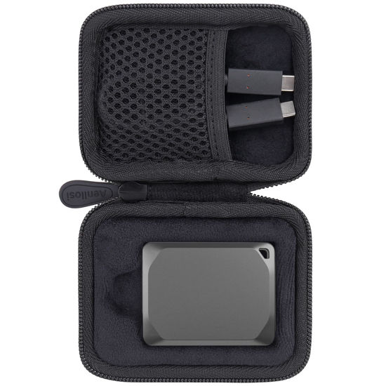 Picture of Aenllosi Hard Carrying Case Compatible with Crucial X9 / X9 Pro / X10 Pro 1TB/2TB/4TB Portable SSD,USB 3.2 External Solid State Drive & USB Cable Organizer(Case Only)