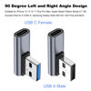 Picture of AreMe 90 Degree USB C Female to USB Male Adapter 2 Pack, Left and Right Angle Type C to USB A Charger Converter for iPhone, Apple iWatch Watch, Airpods, iPad Air Mini and More
