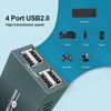 Picture of USB Extender Over Ethernet RJ45 LAN Extension, with 4 USB 2.0 Ports, Transmit 50m/165ft Over Ethernet Cat5/5e/6/7, Support Power Over Cable, Play and Plug, No Driver Required