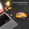 Picture of Uciefy V19 Wireless Mouse, 2.4GHz Rechargeable Mouse LED with Battery Indicator, Magnetic Computer Mice with USB Receiver & Type-C Adapter for Laptop/PC/Mac/Chromebook-Orange