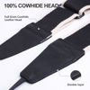 Picture of Padwa Lifestyle Adjustable Camera Strap - 2" Top Layer Cowhide Head Camera Straps for Photographers,Soft Cotton Crossbody Strap with Quick Release fits All Cameras - Black Stripe