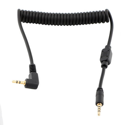 Picture of 2.5mm to L1 Camera Shutter Release Cable Remote Control Cord Speedlight Flash Trigger Connect Spring Coiled Wire Cord for Panasonic GH4 GH3 GH2 GH1 DMC-FZ2500 FZ2000