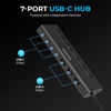 Picture of SABRENT USB C Hub 7-Port 48W Powered Hub with Switches (HB-3A4C)